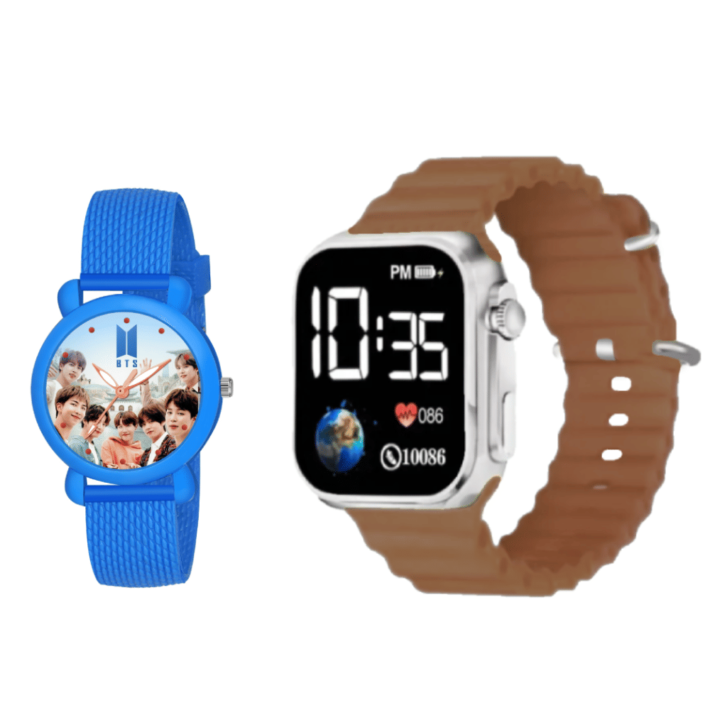 DECLASSE Blue Dial Analog-Digital Boys Watch ( Pack Of 2 ) DECLASSE Blue Dial Analog-Digital Boys Watch ( Pack Of 2 )