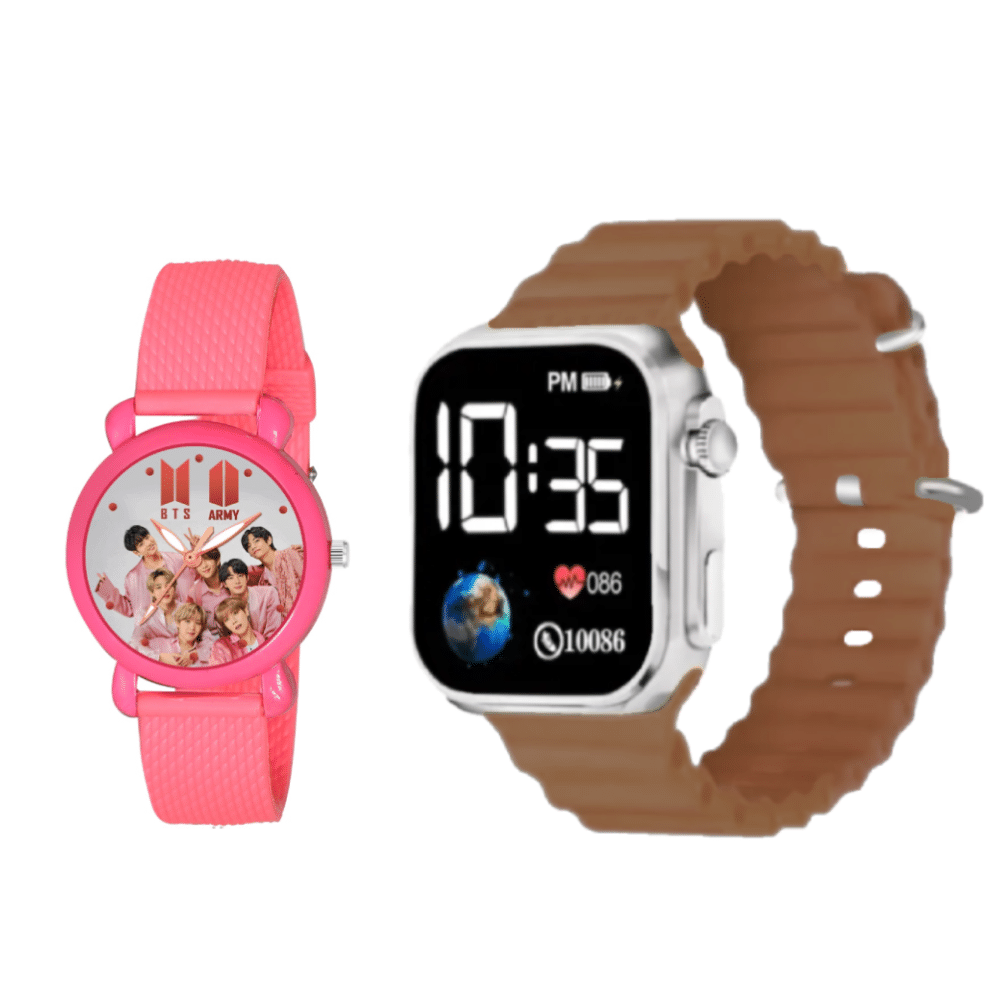 DECLASSE Pink Dial Analog-Digital Boys Watch ( Pack Of 2 ) DECLASSE Pink Dial Analog-Digital Boys Watch ( Pack Of 2 )