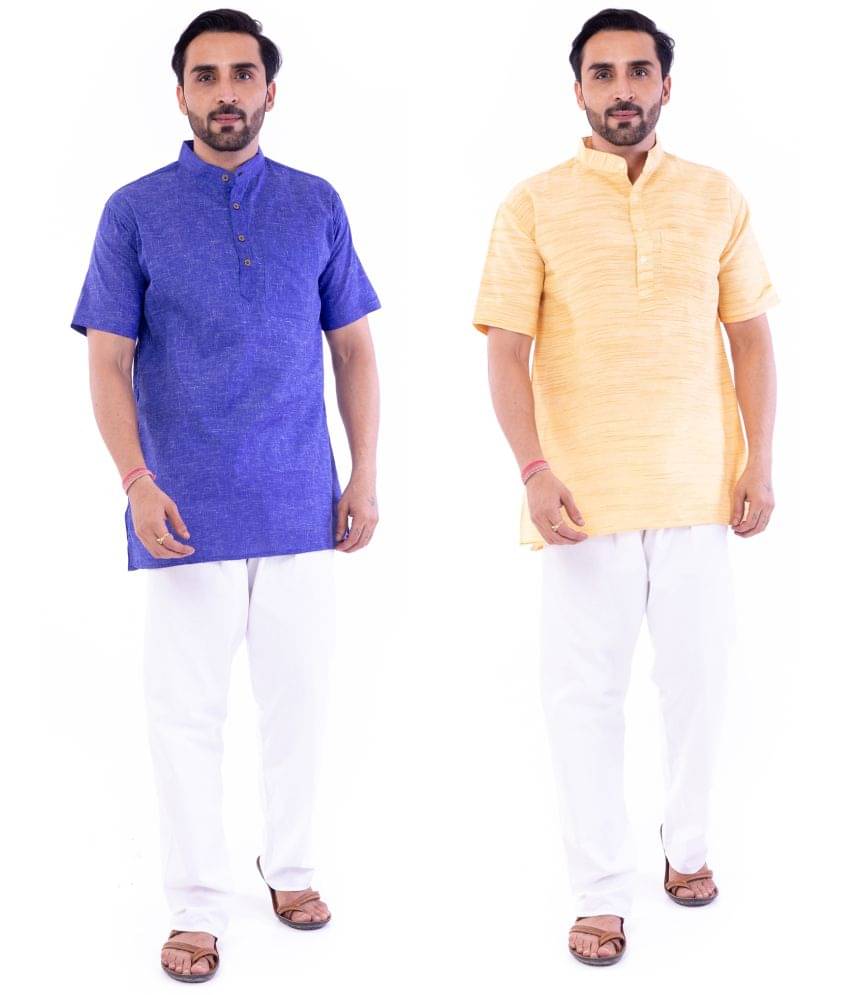    			DESHBANDHU DBK Multi Cotton Men's Regular Kurta ( Pack of 2 )