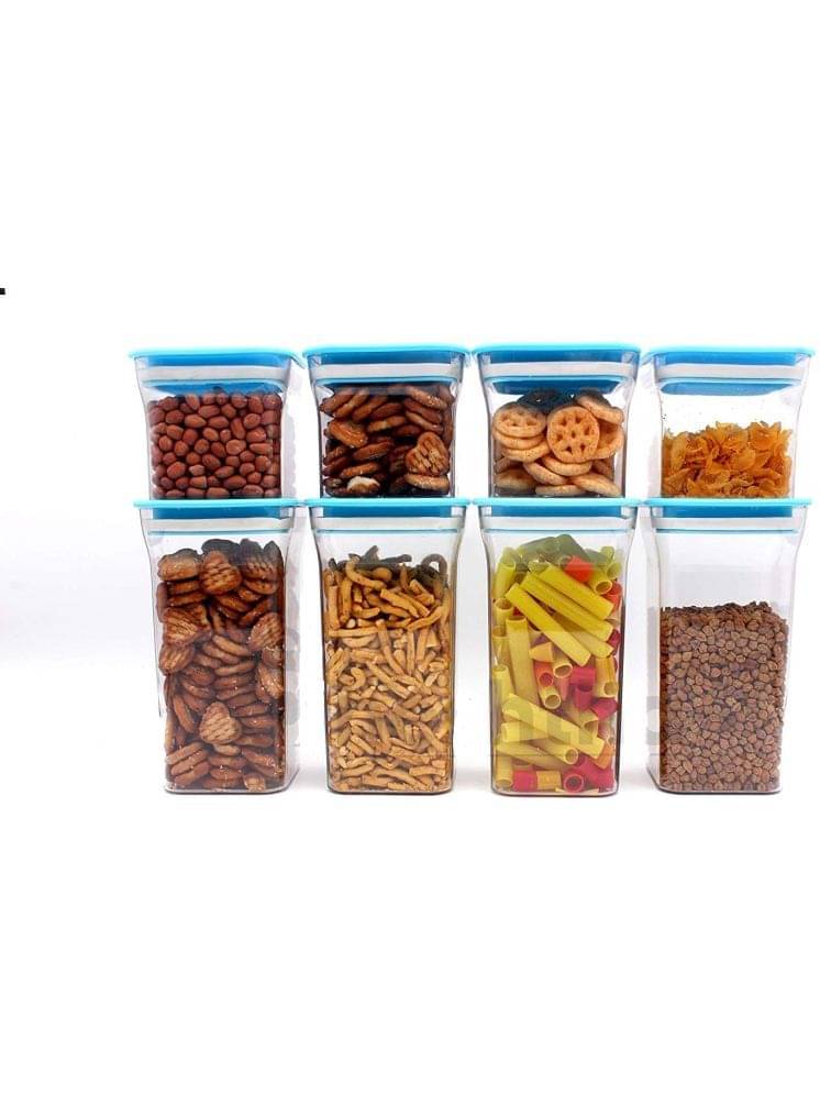 Dark Sun Kitchenware Food/Pasta/Grocery Polyproplene Sky Blue Dal Container ( Set of 8 )     			Dark Sun Kitchenware Food/Pasta/Grocery Polyproplene Sky Blue Dal Container ( Set of 8 )