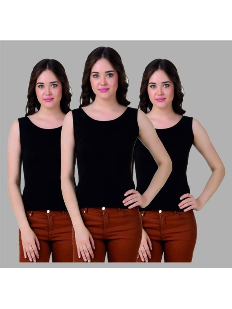 ETICO Single jersy Tanks - Black Pack of 3     			ETICO Single jersy Tanks - Black Pack of 3