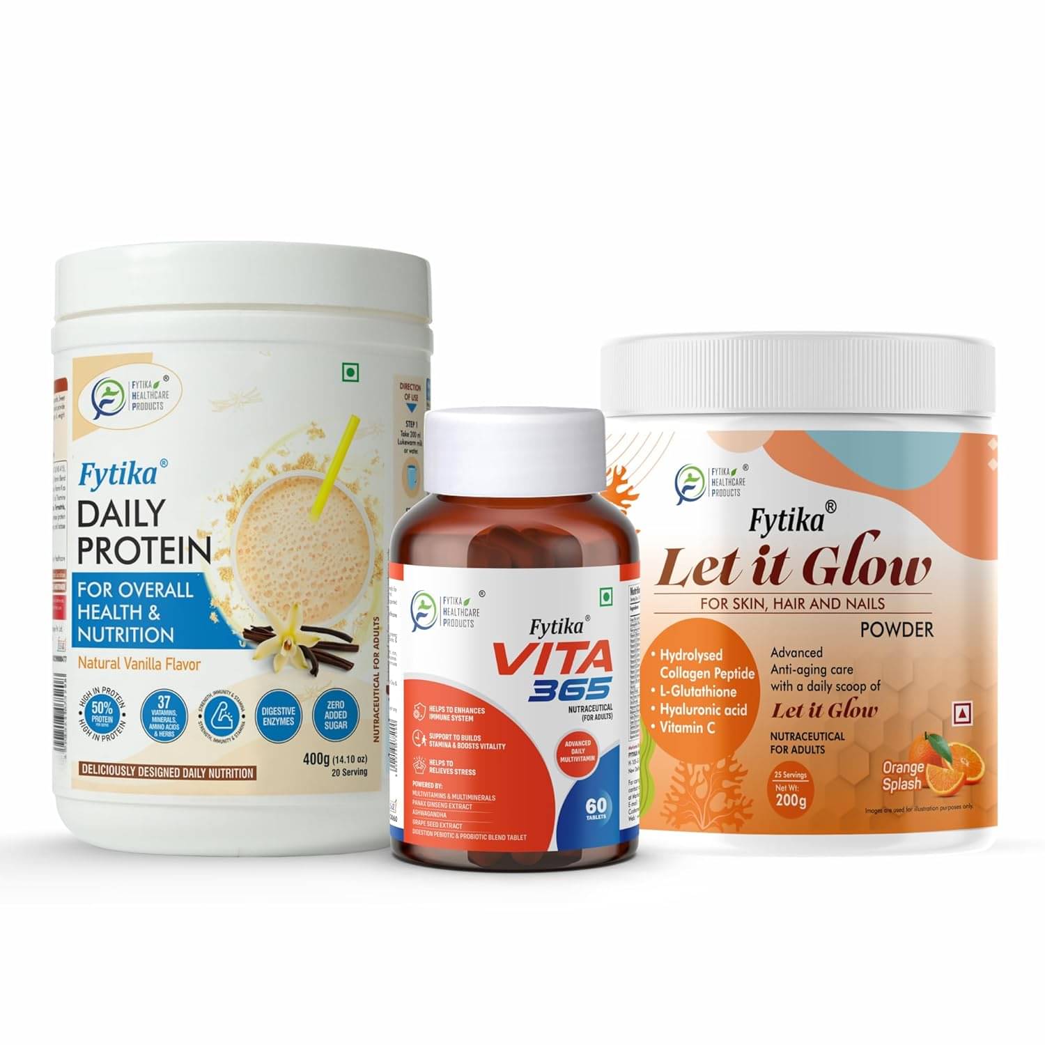     			FYTIKA Protein + Vita365 + LetitGlow 3 gm