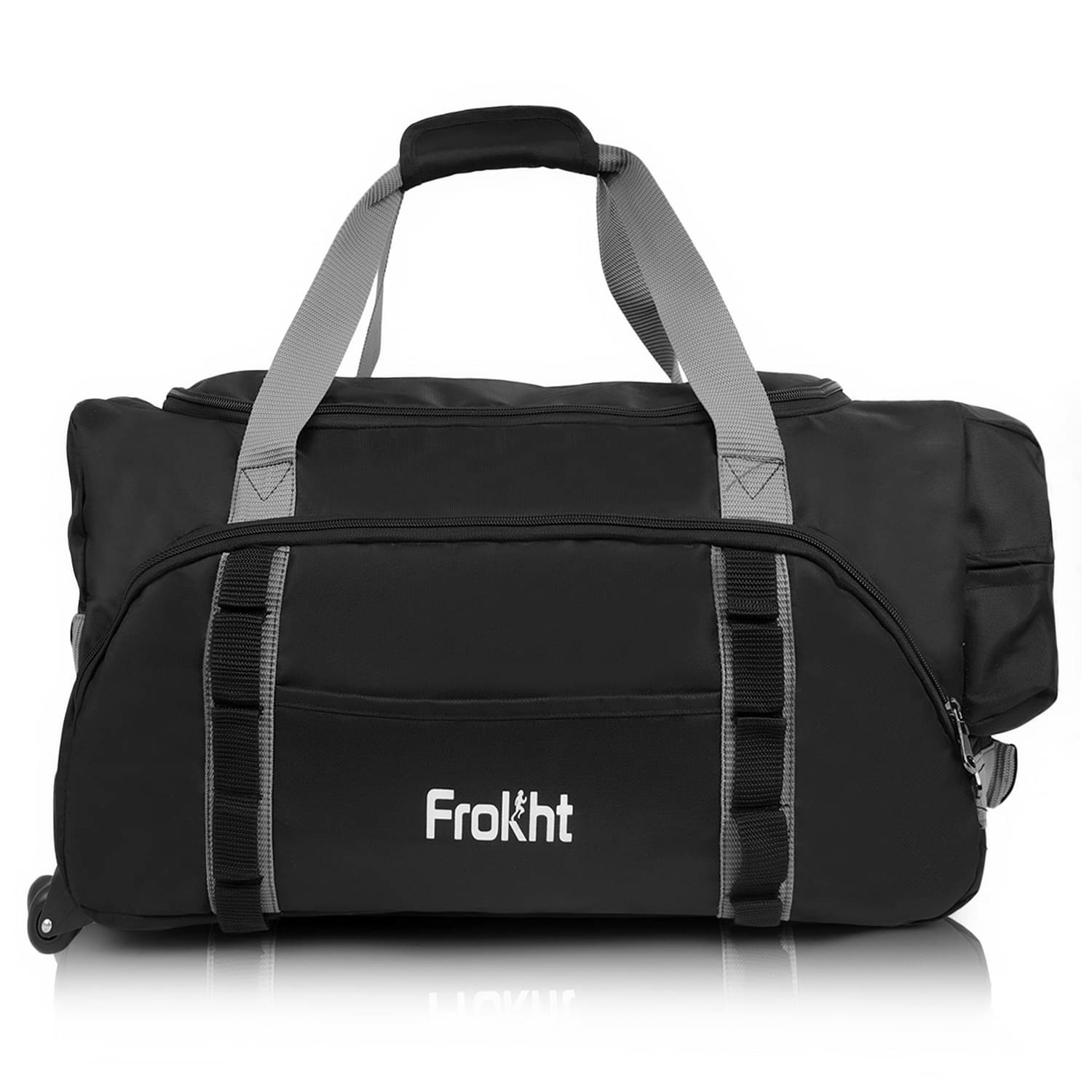     			Frokht 42 Ltrs Black Polyester Duffle Trolley