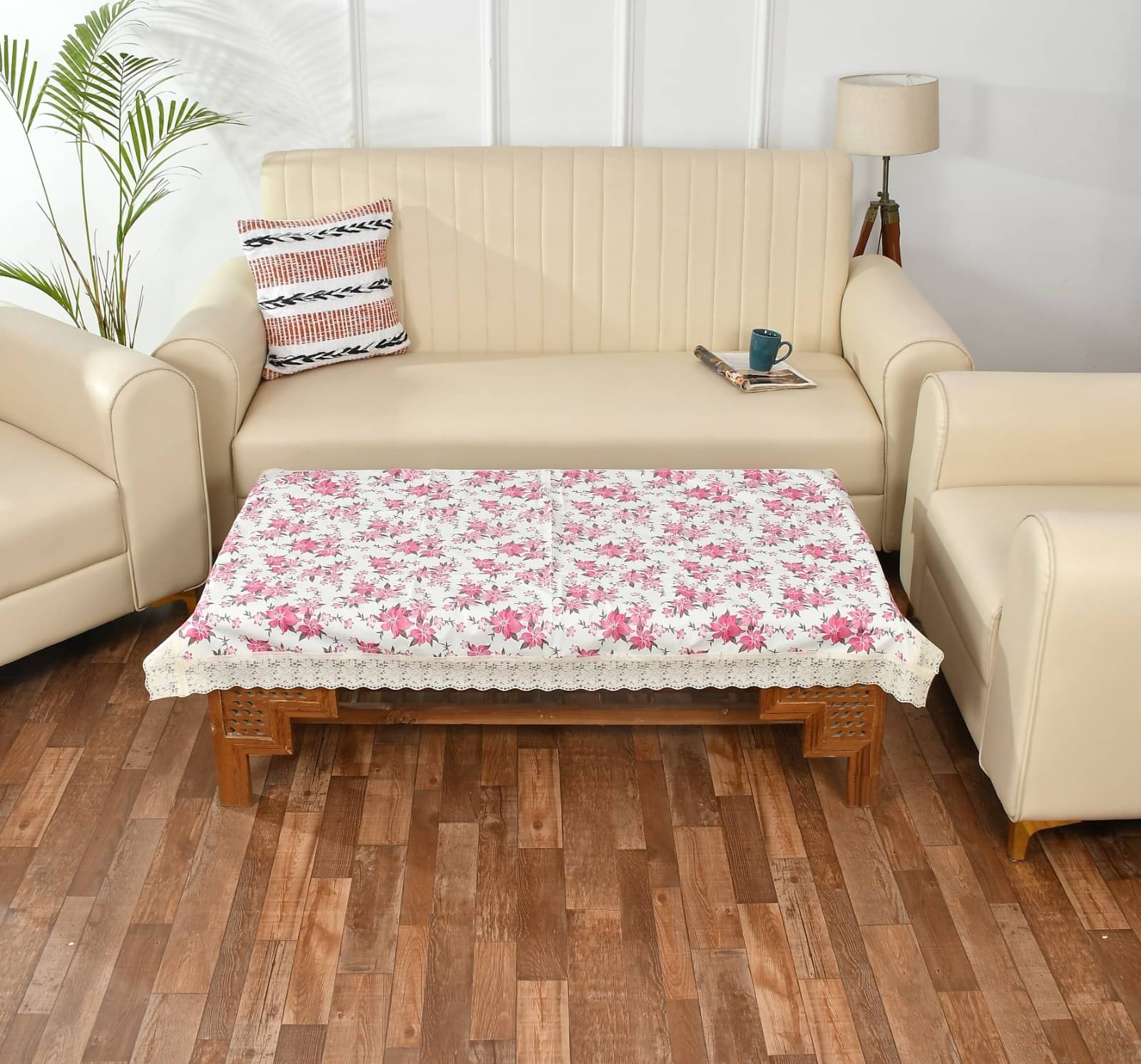 GoCose Home Printed Cotton 4 Seater Rectangle Table Cover ( 101 x 152 ) cm Pack of 1 Pink     			GoCose Home Printed Cotton 4 Seater Rectangle Table Cover ( 101 x 152 ) cm Pack of 1 Pink