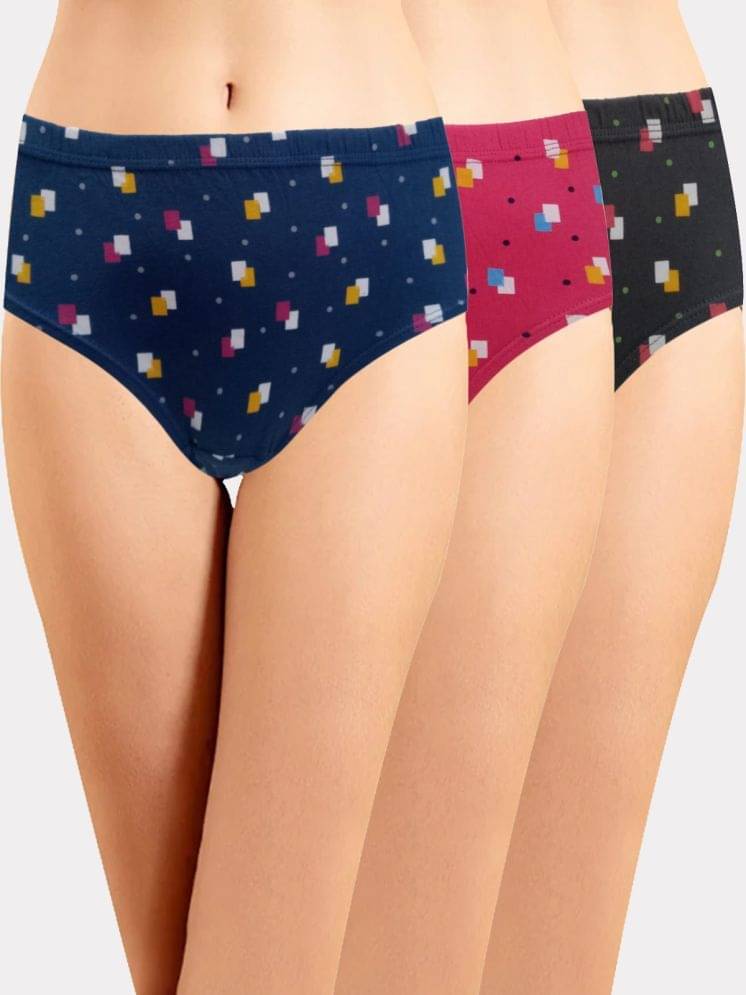 IN CARE LINGERIE Pack of 3 Cotton Printed Women's Hipster ( Multicolor ) ICIN-081     			IN CARE LINGERIE Pack of 3 Cotton Printed Women's Hipster ( Multicolor ) ICIN-081