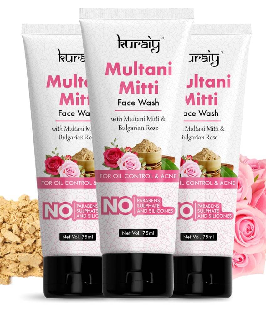 KURAIY Multani Mitti Enriched With Turmeric & Saffron, For Pimple Control Face Wash (75 ml)     			KURAIY Multani Mitti Enriched With Turmeric & Saffron, For Pimple Control Face Wash (75 ml)