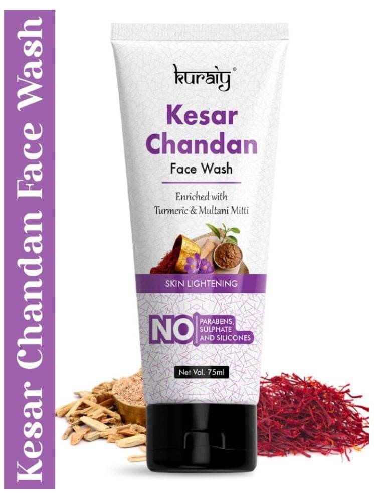 KURAIY Gold Kesar Chandan Face wash For Glowing Skin, All Skin Types 75ml Each (Pack of 1) KURAIY Gold Kesar Chandan Face wash For Glowing Skin, All Skin Types 75ml Each (Pack of 1)