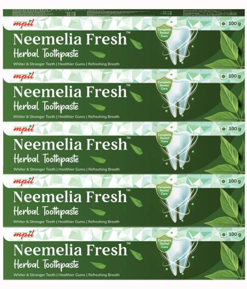 Mpil Wellness Neemelia Fresh Toothpaste For Healthygums & Strong Teeth 100gm (Pack of 5)