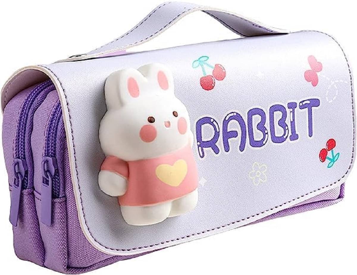     			RAMDEV ENTERPRISE Rabbit Style Pencil Pouch for Girl and Boy,Big Pencil Case for Kids,Zipper Pencil Kit Stationary Storage Box for School Children,Stationery Organizer Pen Box for Student,Pencil Pouch.