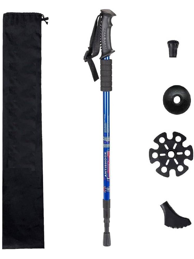     			RAMDEV ENTERPRISE Trekking Poles, Collapsible Lightweight Shock-Absorbent Hiking Walking Sticks Adjustable Aluminum Hiking Poles for Women Men Kids (Trekking Poles 1 Pack).