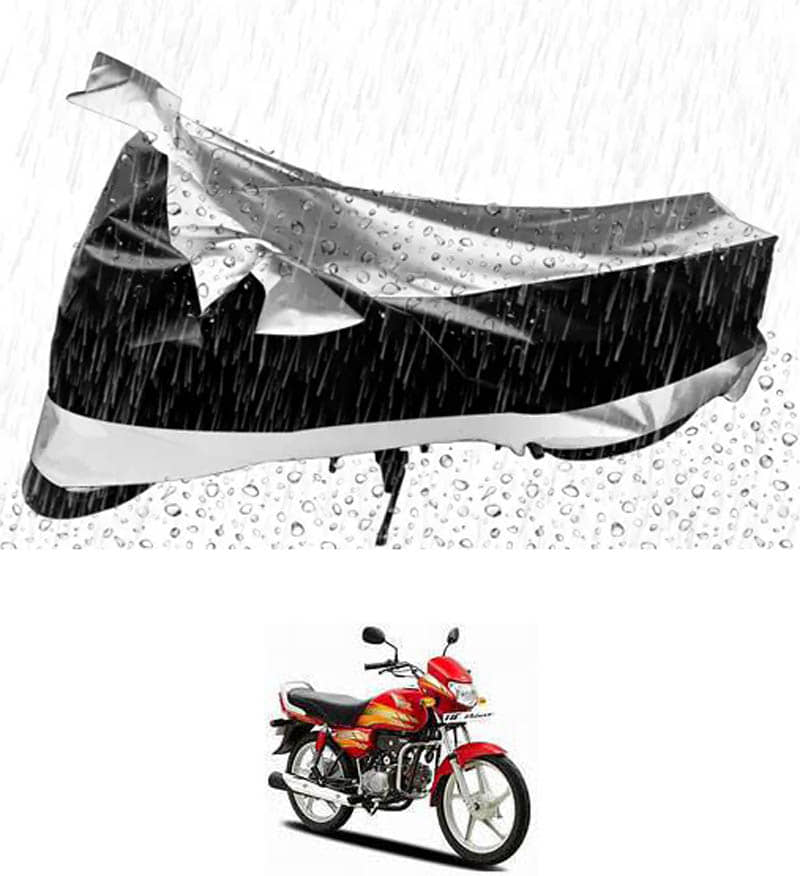 RONISH Bike Body Cover for Hero CD deluxe ( Pack of 1 ) , Silver