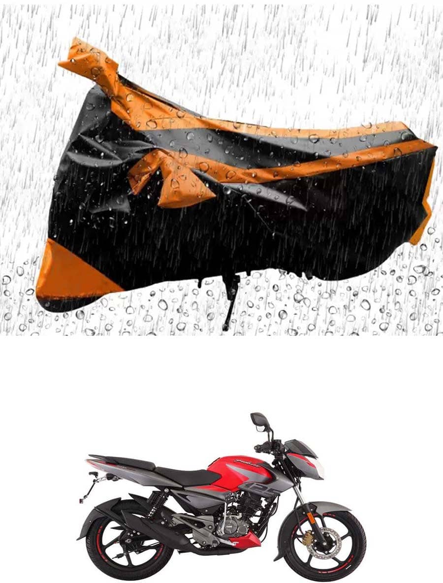 RONISH Bike Body Cover for Bajaj Pulsar 125 ( Pack of 1 ) , Orange