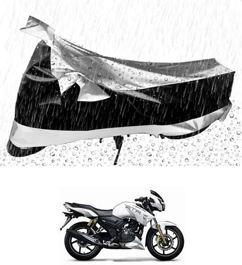 RONISH Bike Body Cover for TVS Apache RTR 180 ( Pack of 1 ) , Silver