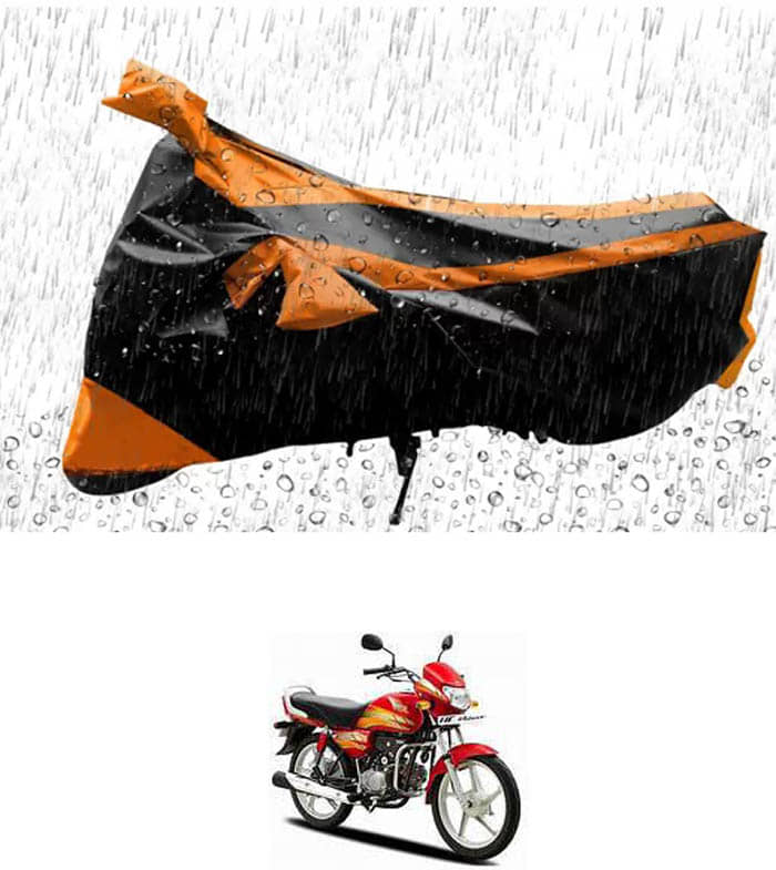 RONISH Bike Body Cover for Hero CD deluxe ( Pack of 1 ) , Orange