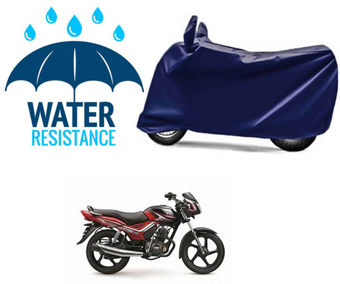 RONISH Bike Body Cover for TVS Star City ( Pack of 1 ) , Blue
