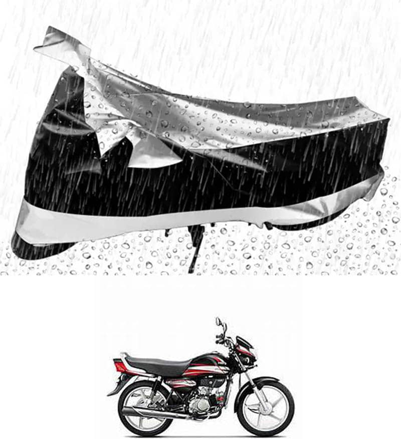 RONISH Bike Body Cover for Hero HF Deluxe ( Pack of 1 ) , Silver
