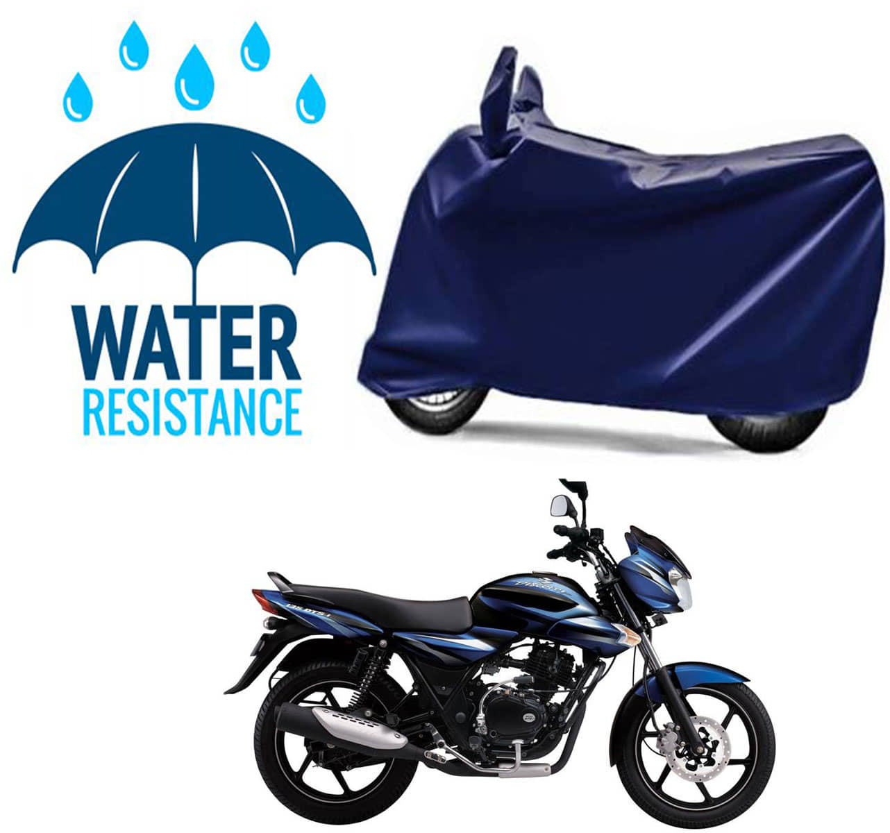RONISH Bike Body Cover for Bajaj All Bike Models ( Pack of 1 ) , Blue