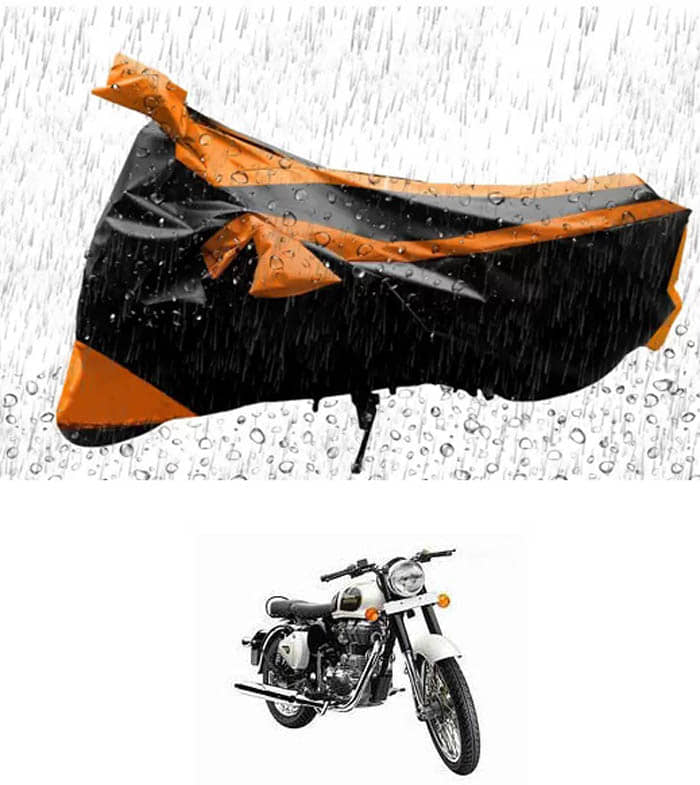 RONISH Bike Body Cover for Royal Enfield Classic 350 ( Pack of 1 ) , Orange