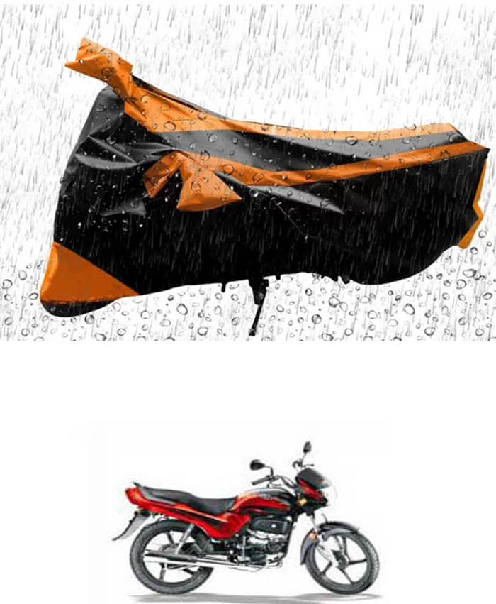 RONISH Bike Body Cover for Hero Passion Plus ( Pack of 1 ) , Orange