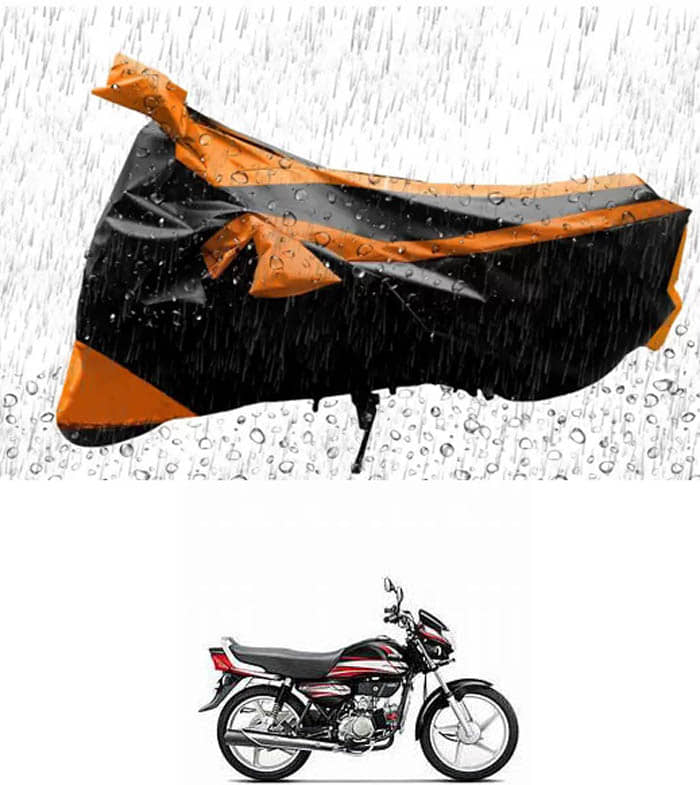 RONISH Bike Body Cover for Hero HF Deluxe ( Pack of 1 ) , Orange