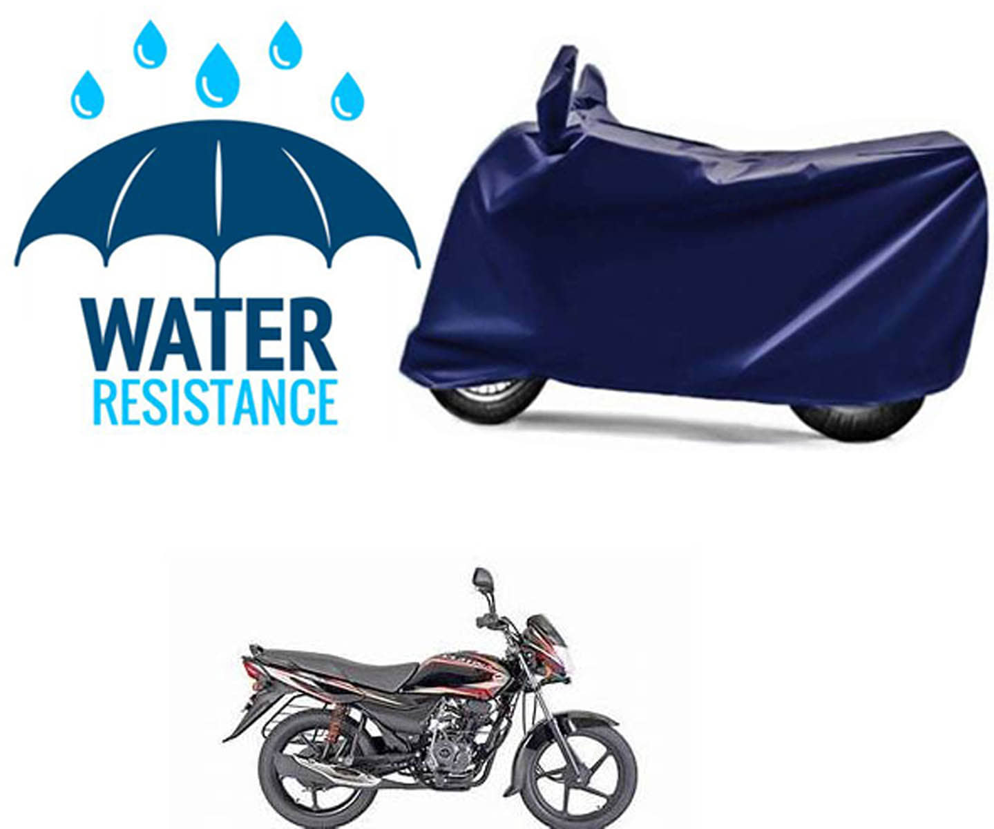 RONISH Bike Body Cover for Bajaj Platina ( Pack of 1 ) , Blue