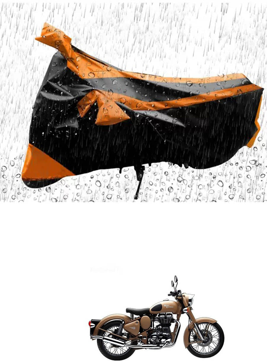 RONISH Bike Body Cover for Royal Enfield Classic Desert Storm ( Pack of 1 ) , Orange
