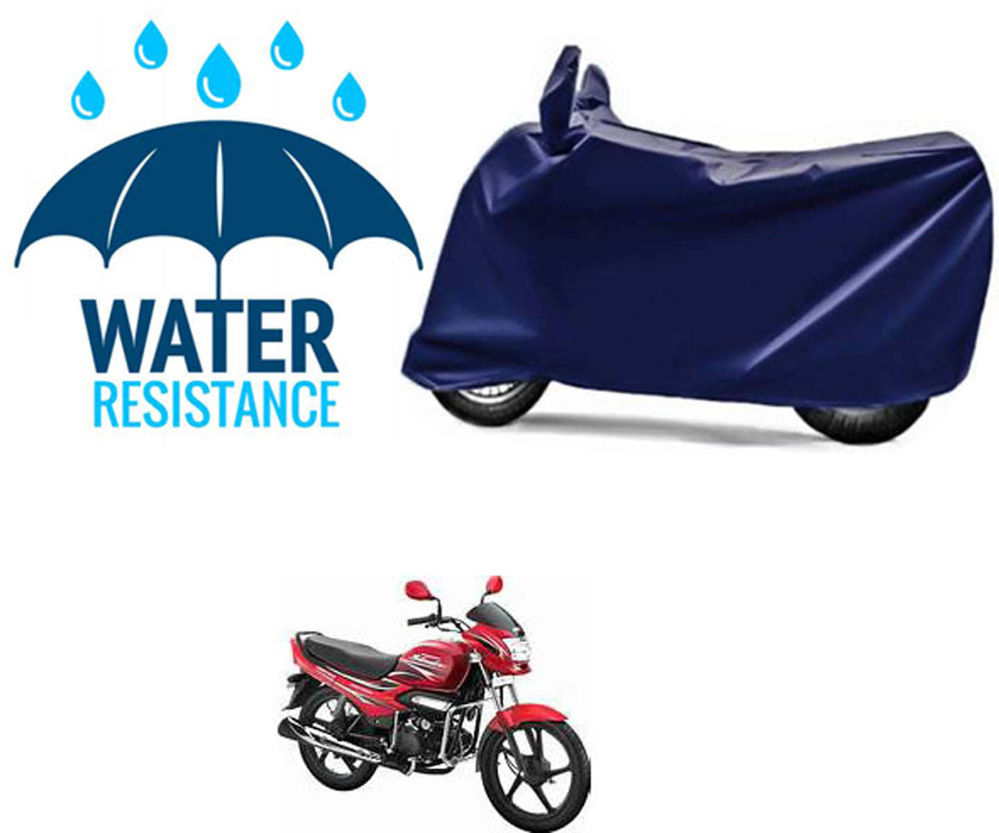 RONISH Bike Body Cover for Hero Super Splendor ( Pack of 1 ) , Blue