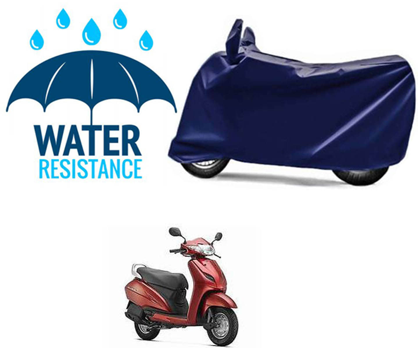 RONISH Bike Body Cover for Honda Activa 3G ( Pack of 1 ) , Blue