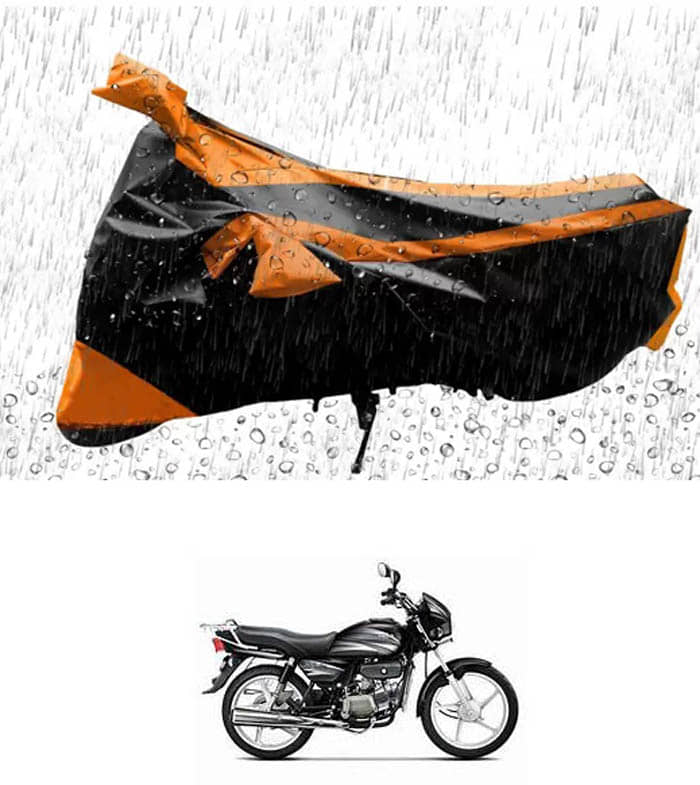 RONISH Bike Body Cover for Hero Splendor Plus ( Pack of 1 ) , Orange