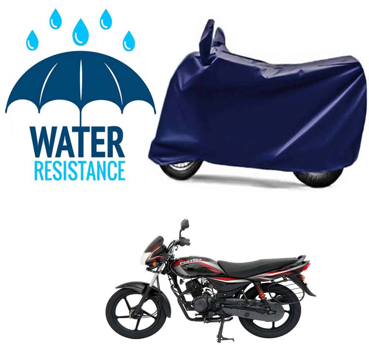RONISH Bike Body Cover for Bajaj Platina 125 ( Pack of 1 ) , Blue