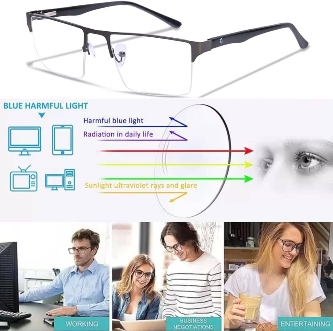 Redex Rectangle Half Rim Reading Glasses