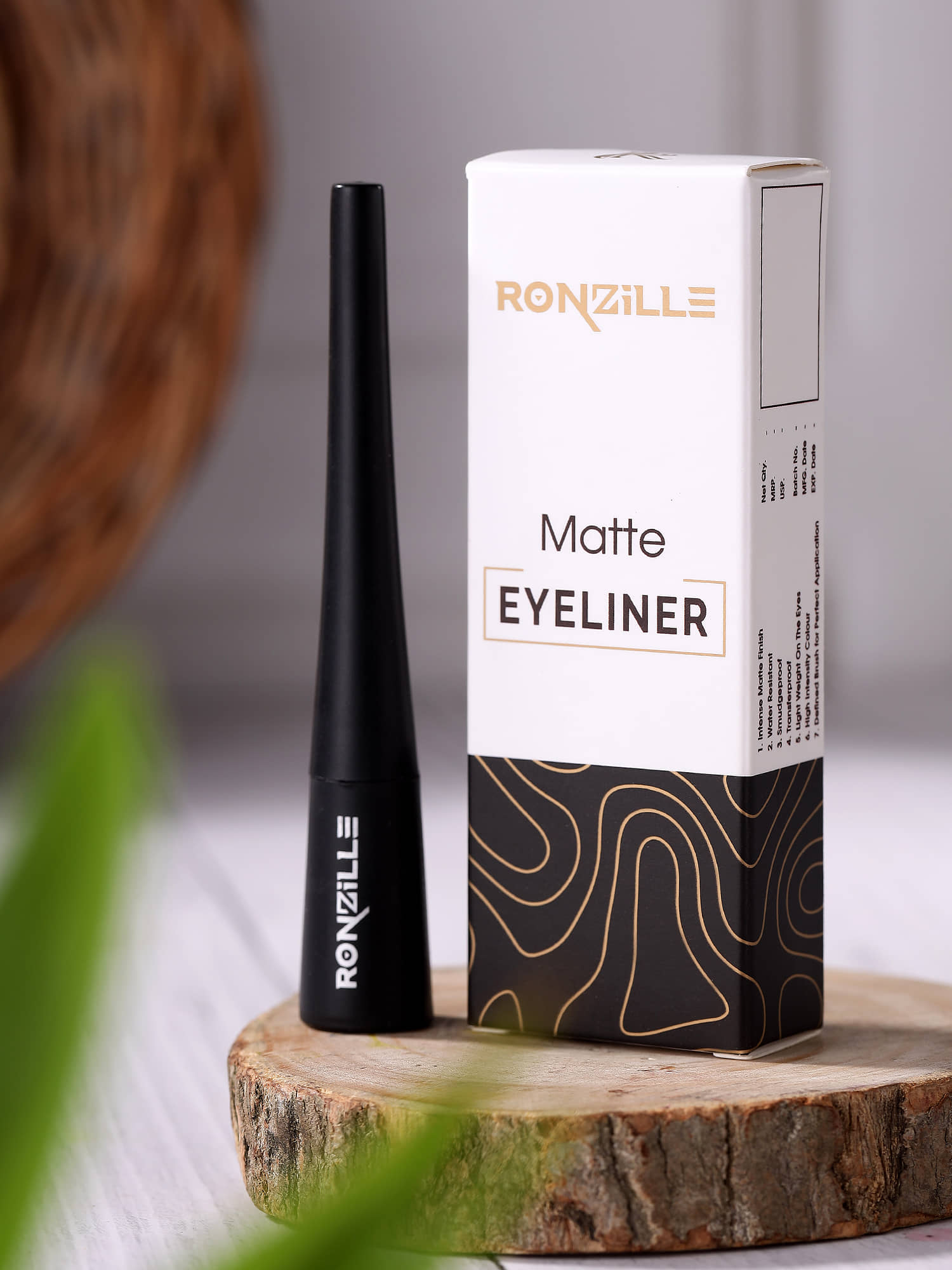 Ronzille Black Matte Eye Liner Liquid ( Pack of 1 ) - Makeup - Eyes | Buy online on ZillyBuy
