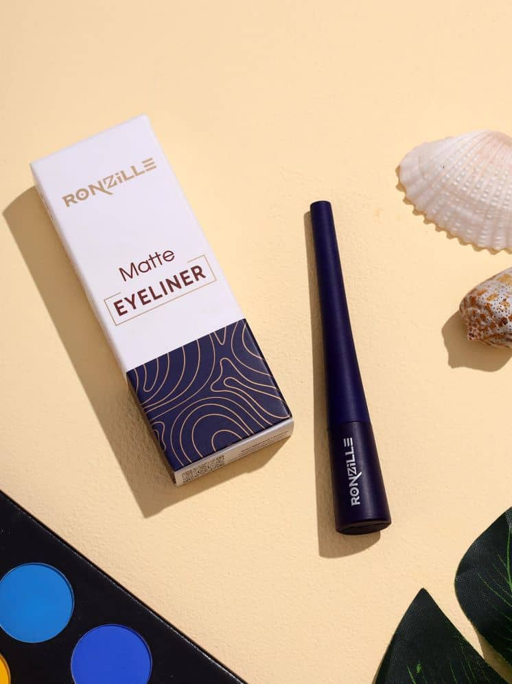 Ronzille Black Matte Eye Liner Liquid ( Pack of 1 ) - Makeup - Eyes | Buy online on ZillyBuy