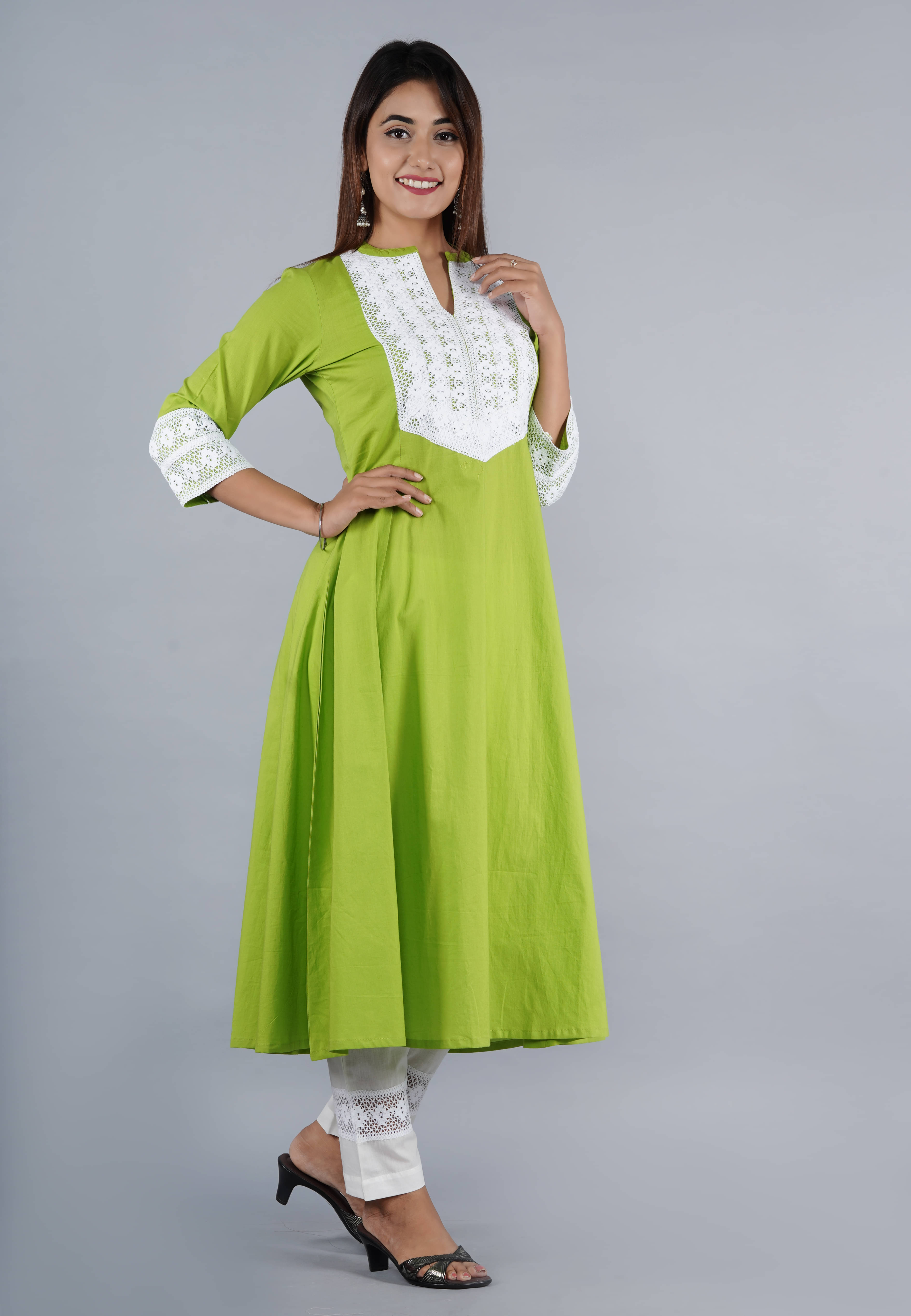 SUKTI Cotton Self Design Kurti With Pants Women's Stitched Salwar Suit - Green ( Pack of 1 ) SUKTI Cotton Self Design Kurti With Pants Women's Stitched Salwar Suit - Green ( Pack of 1 )