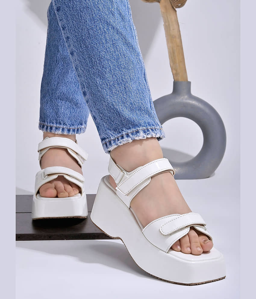 Shoetopia White Women's Sandal Heels - Heels | Buy online on ZillyBuy
