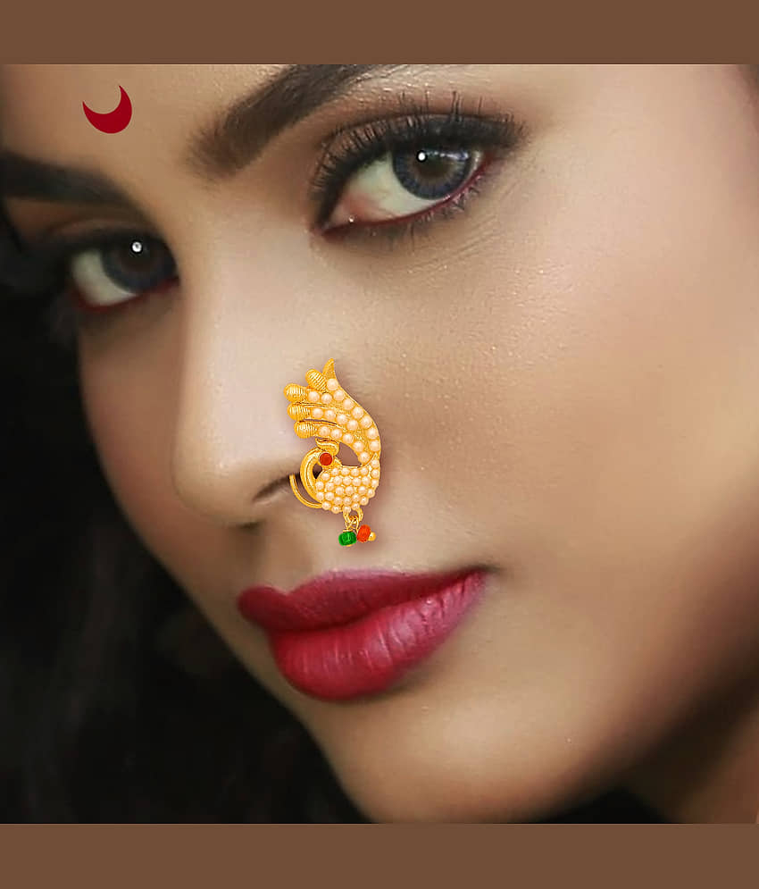 Nose Stud Maharashtrian Nath Online Amazon Gold Nose Ring Designs