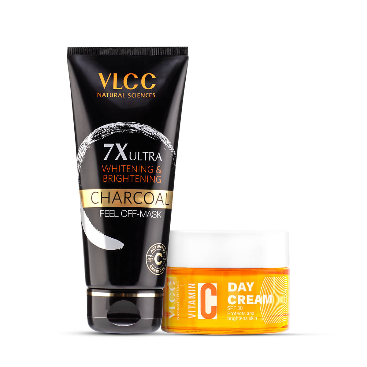     			VLCC Charcoal Peel Off Mask 7X Ultra Whitening & Brightening & Vitamin C Day Cream SPF30 (100g+50g)