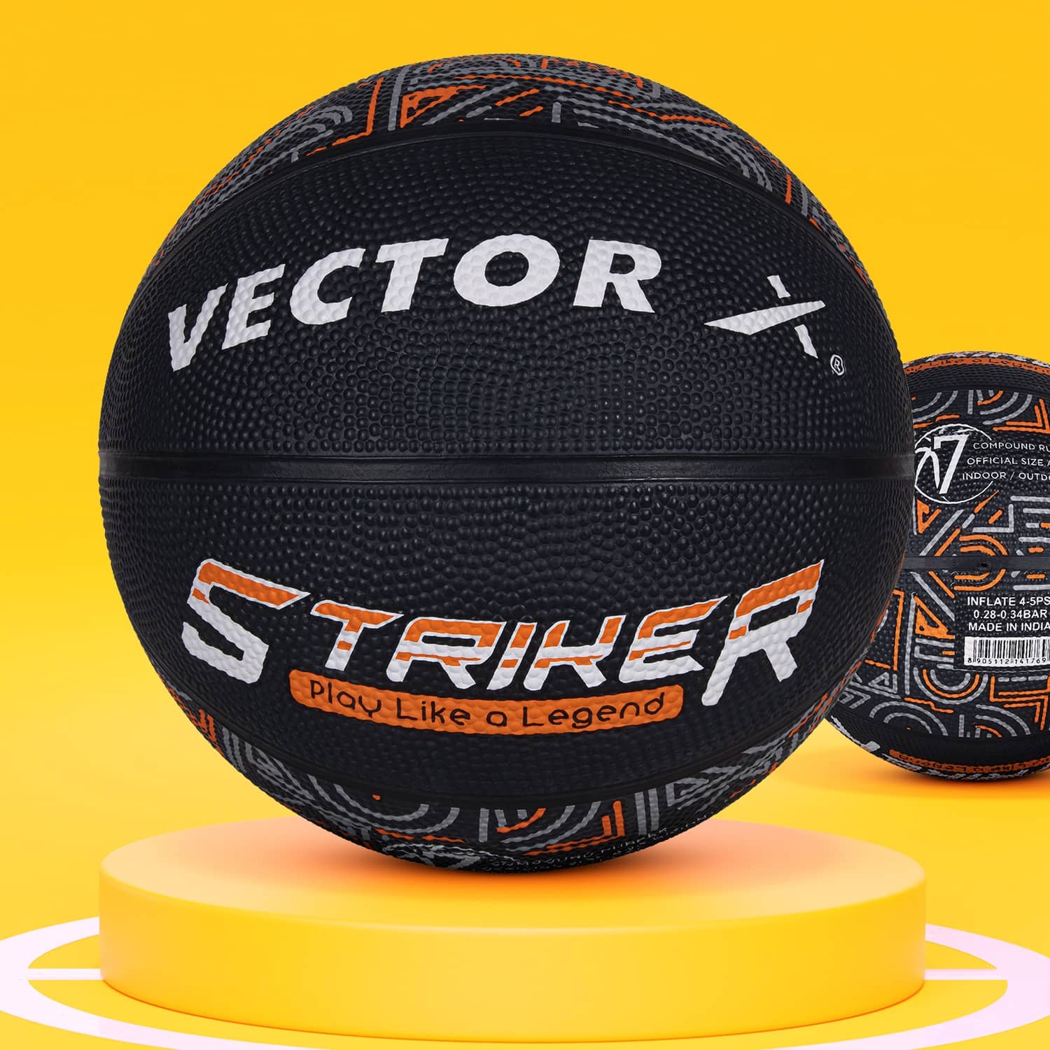 Vector X 7 Rubber Basketball - Sports and Fitness Equipment | Buy online on ZillyBuy