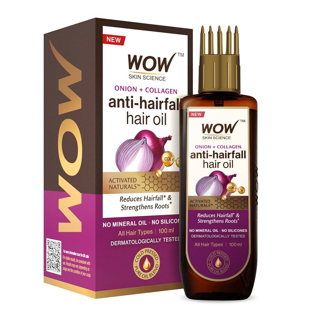     			WOW Skin Science Onion Black Seed Hair Oil with Comb - 100mL