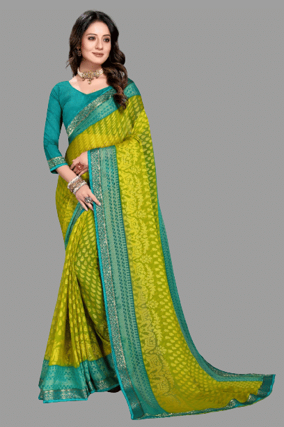 mahalaxmi fab Georgette Applique Saree With Unstitched Blouse Piece ( Green ) mahalaxmi fab Georgette Applique Saree With Unstitched Blouse Piece ( Green )