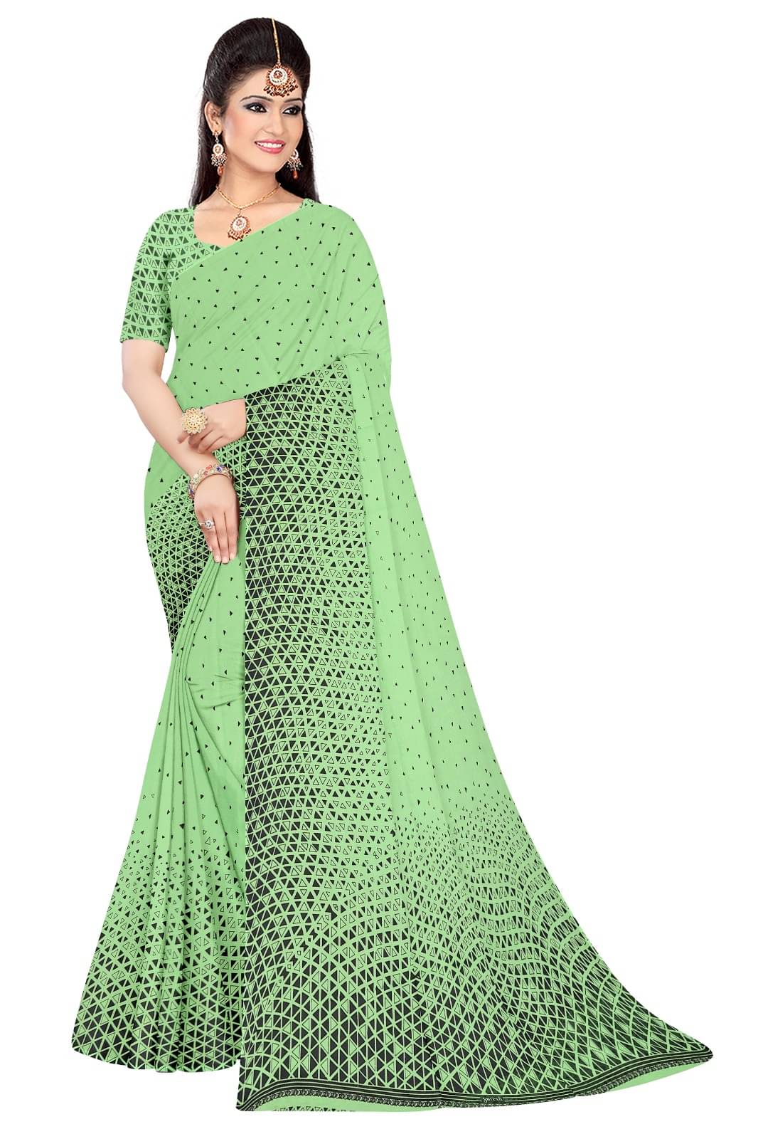 mahalaxmi fab Georgette Printed Saree With Unstitched Blouse Piece ( Green ) mahalaxmi fab Georgette Printed Saree With Unstitched Blouse Piece ( Green )