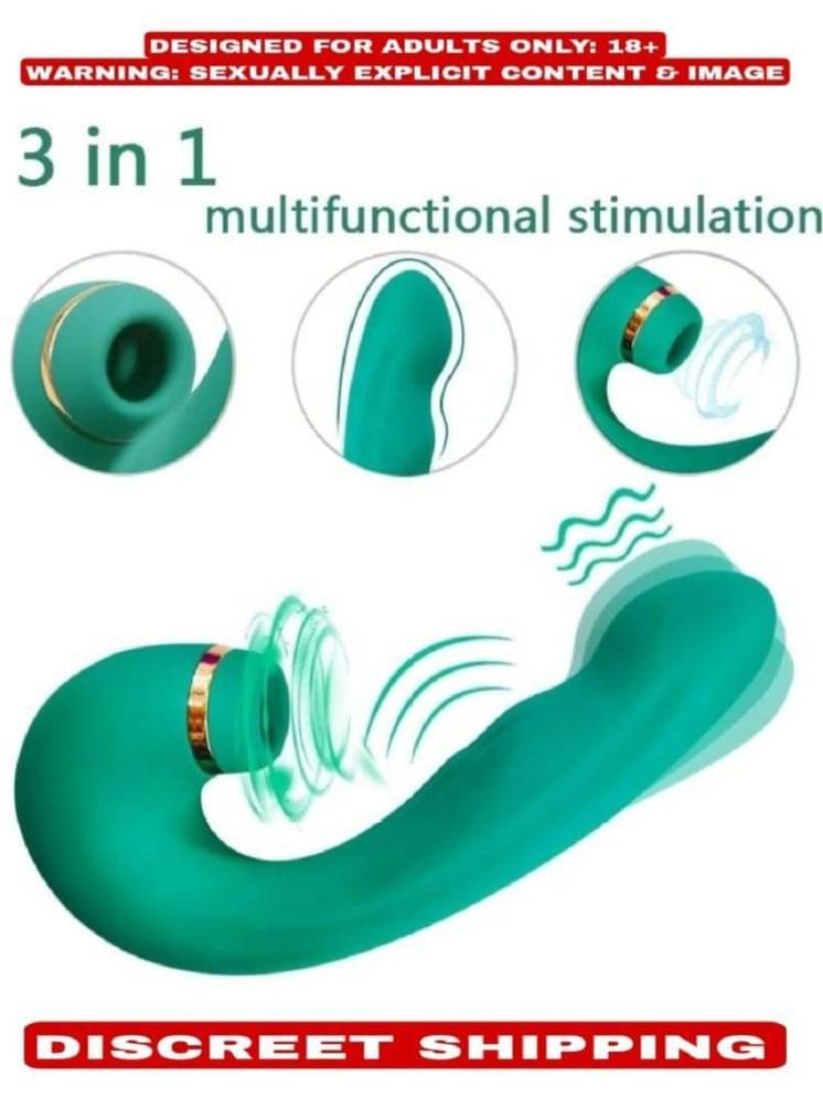 3 IN 1 WIRELESS FEMALE PULSATING SUCKING VIBRATOR, VAGINAL DILDO, CLITORIS, ORGASM MASSAGER SUITABLE FOR WOMEN WITH MAGNET USB CHARGING OPTION ADULT EROTIC SEX TOYS 3 IN 1 WIRELESS FEMALE PULSATING SUCKING VIBRATOR, VAGINAL DILDO, CLITORIS, ORGASM MASSAGER SUITABLE FOR WOMEN WITH MAGNET USB CHARGING OPTION ADULT EROTIC SEX TOYS