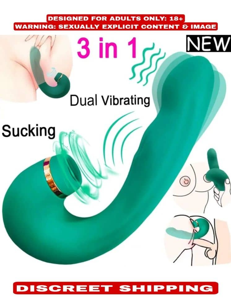 3 IN 1 WIRELESS FEMALE PULSATING SUCKING VIBRATOR, VAGINAL DILDO, CLITORIS, ORGASM MASSAGER SUITABLE FOR WOMEN WITH MAGNET USB CHARGING OPTION ADULT EROTIC SEX TOYS