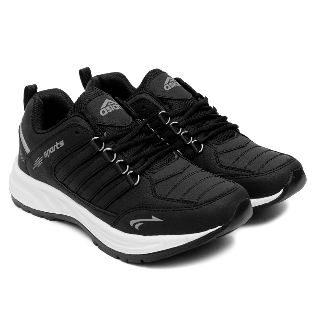     			ASIAN Black Men's Sports Running Shoes