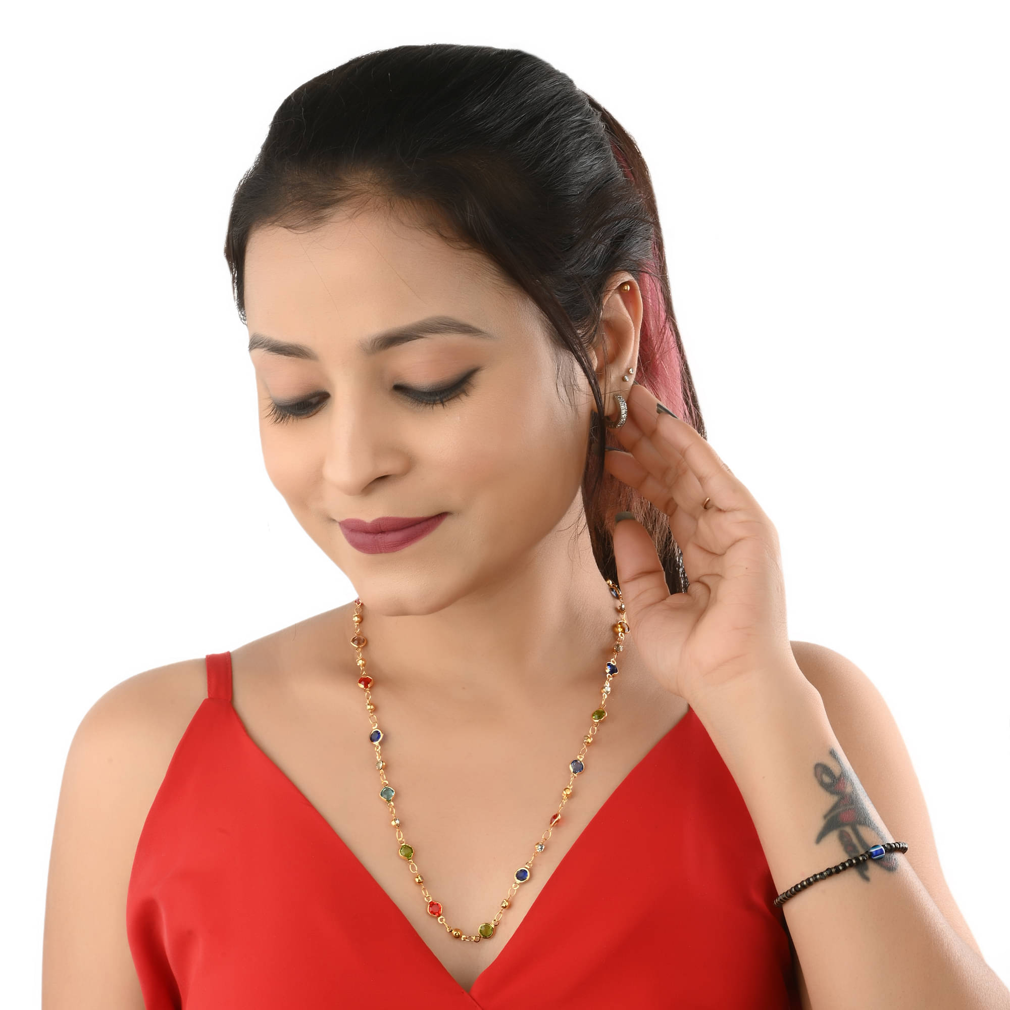     			AanyaCentric Gold Plated Chain ( Set of 1 )