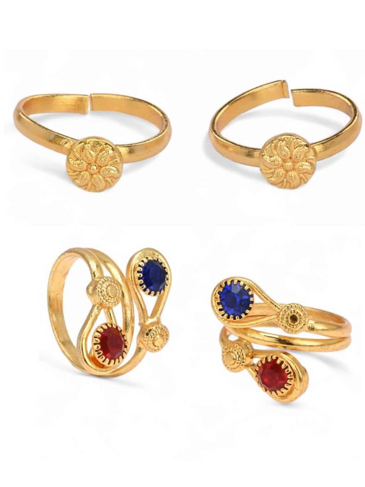 AanyaCentric Gold Toe Rings ( Pack of 2 ) - Anklets | Buy online on ZillyBuy