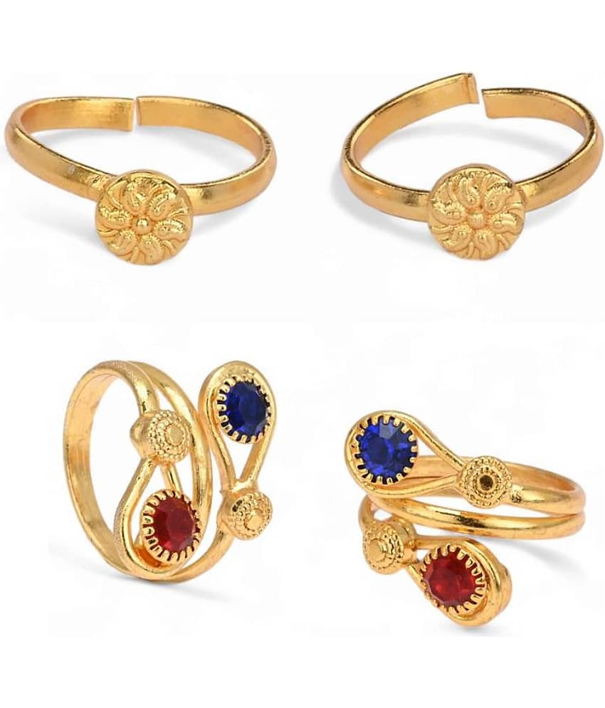 AanyaCentric Gold Toe Rings ( Pack of 2 ) - Anklets | Buy online on ZillyBuy