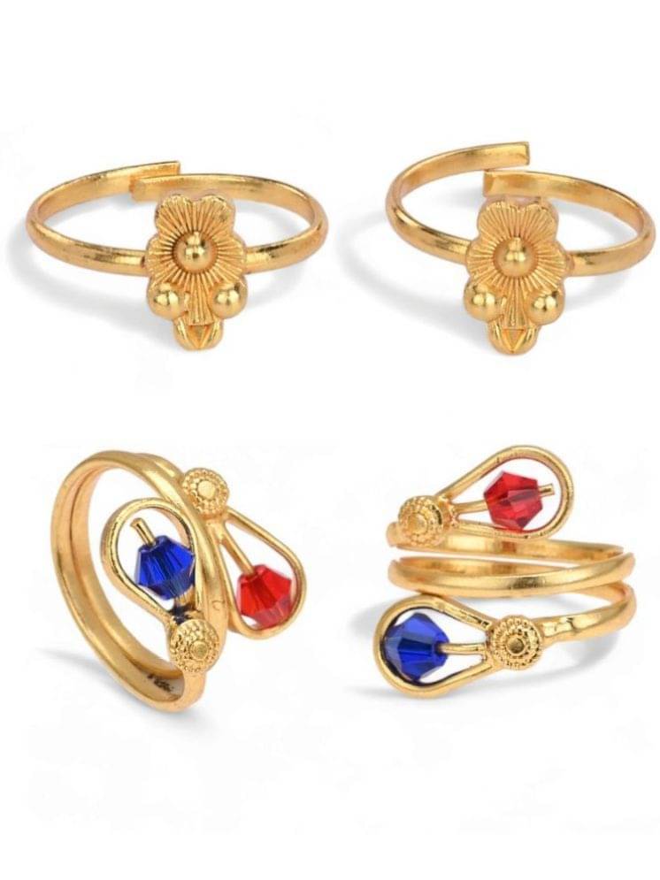     			AanyaCentric Gold Toe Rings ( Pack of 2 )