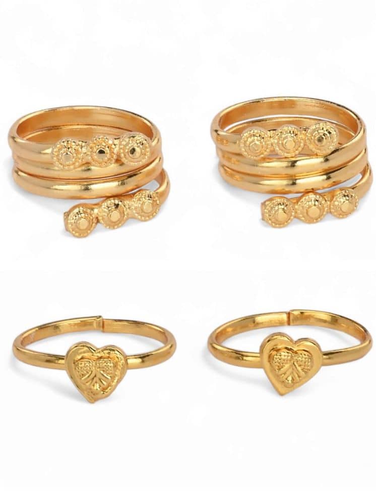 AanyaCentric Gold Toe Rings ( Pack of 2 ) - Anklets | Buy online on ZillyBuy