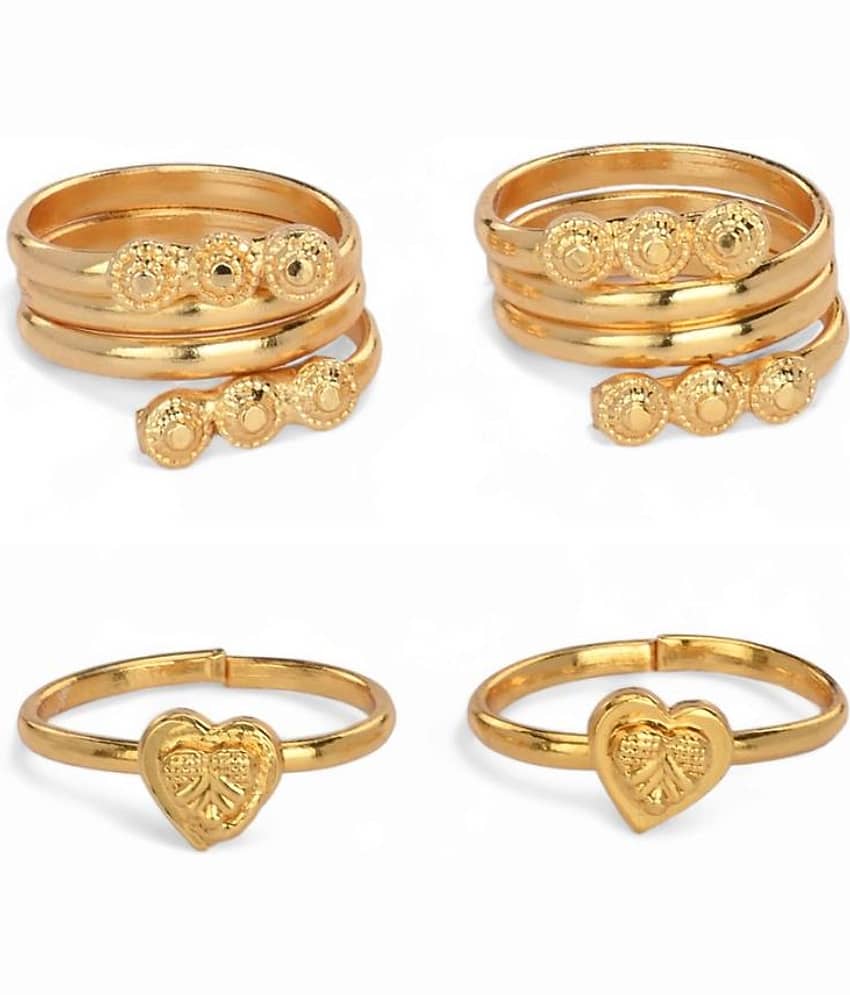 AanyaCentric Gold Toe Rings ( Pack of 2 ) - Anklets | Buy online on ZillyBuy